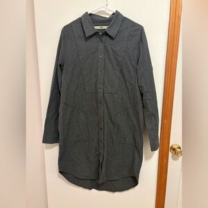 Shades of Grey by Micah Cohen Grey Button up Cotton Shirt Dress